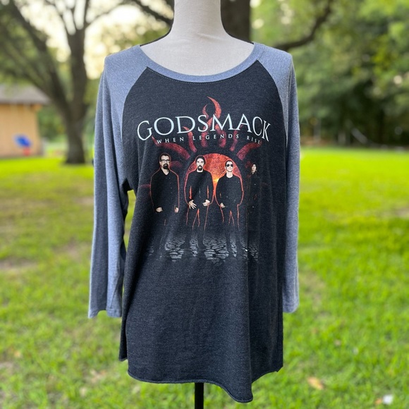 Next Level Apparel Shirts Godsmack Unisex Concert Baseball T Shirt